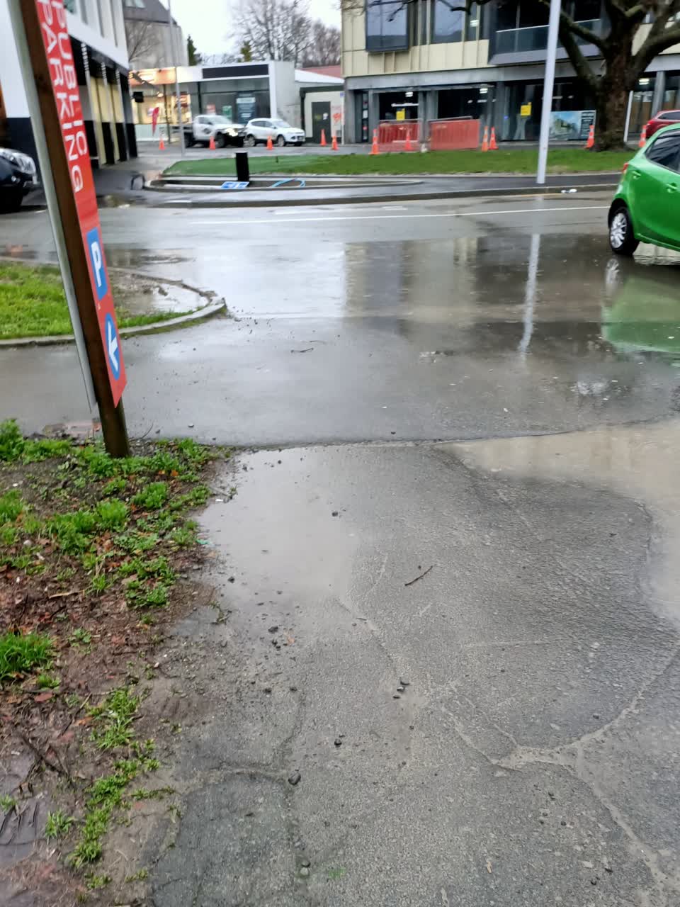 The photograph attached to this flooding report