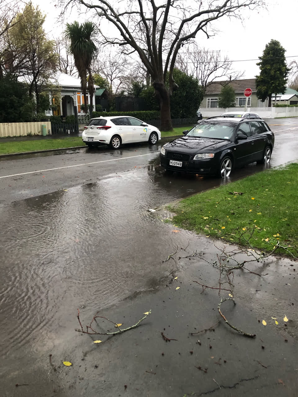 The photograph attached to this flooding report