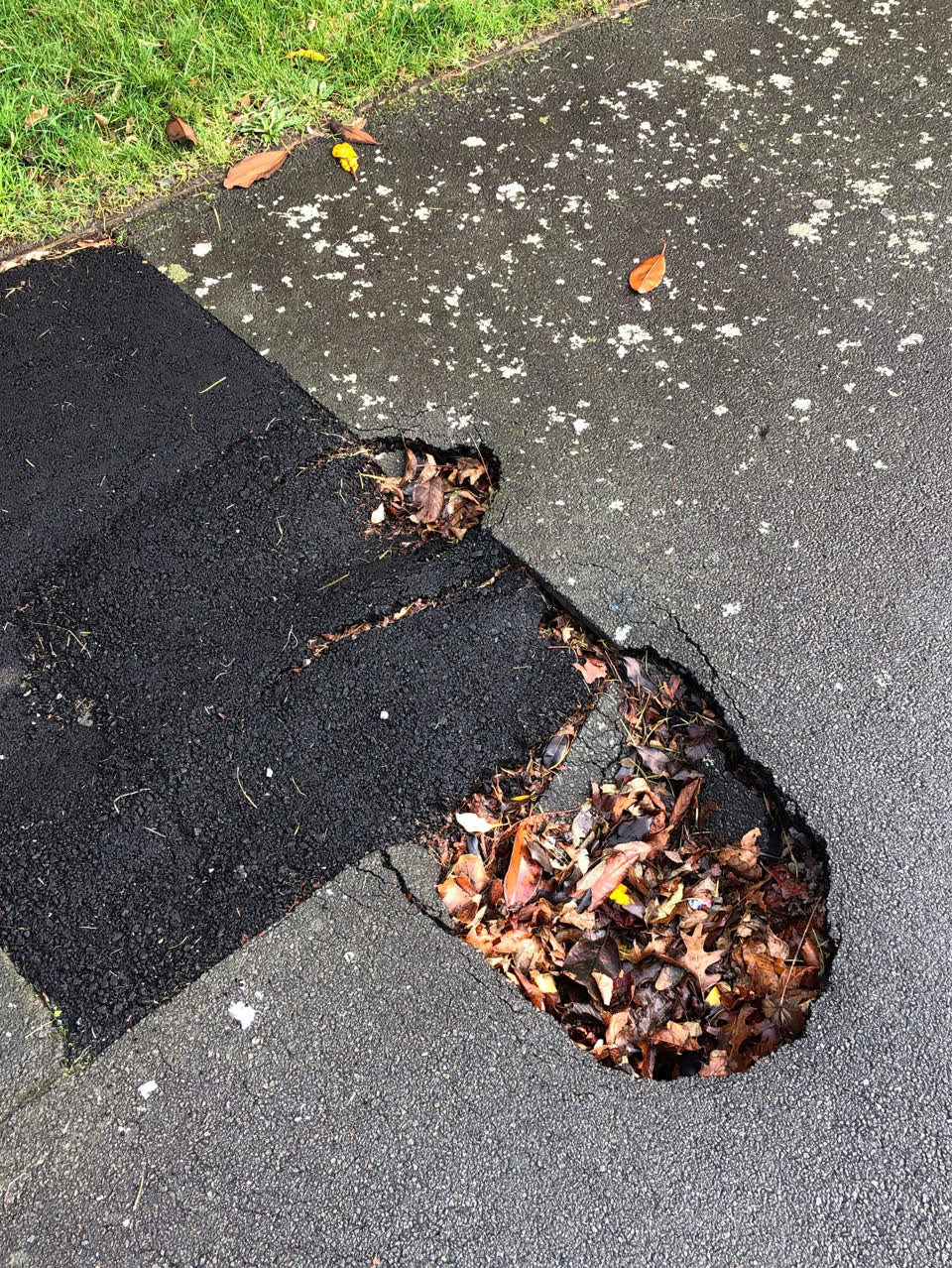 The photograph attached to this roading/streets report
