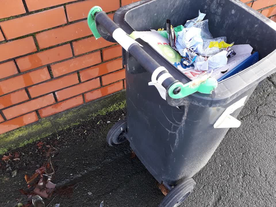 The photograph attached to this rubbish/recycling report