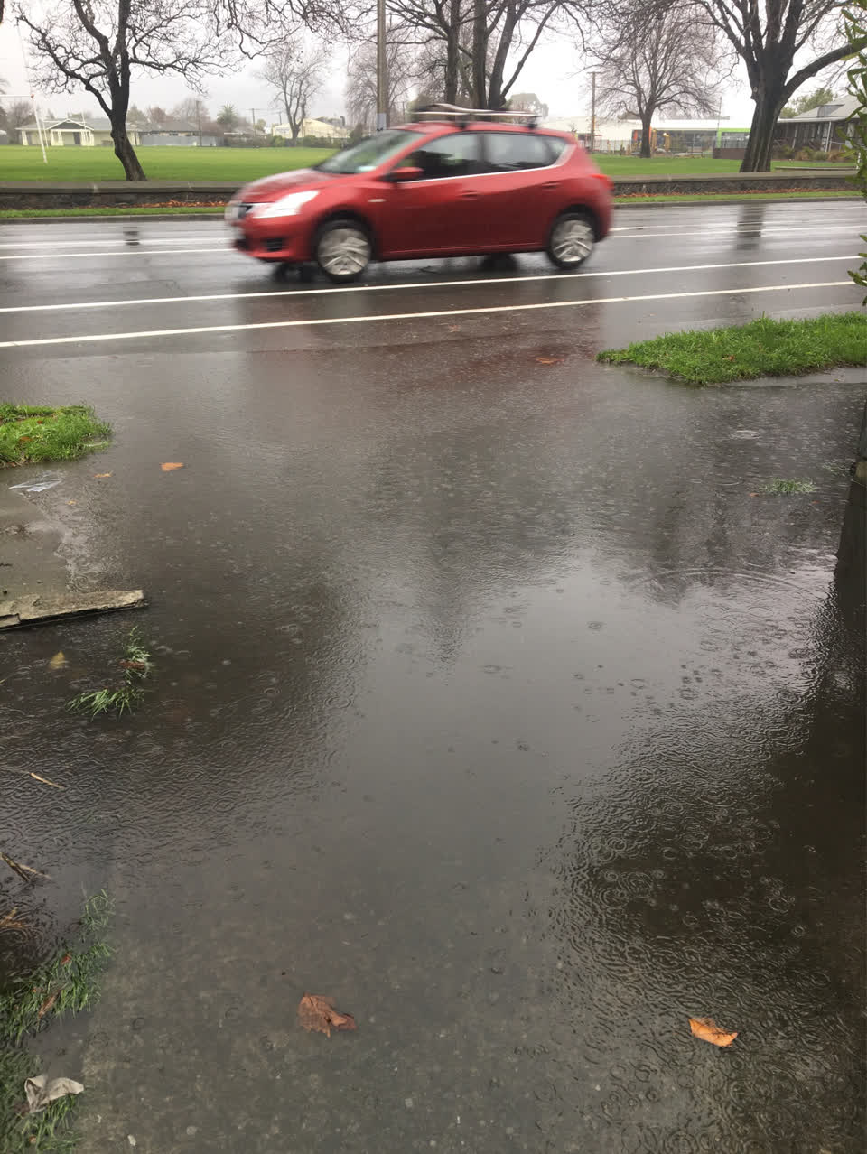The photograph attached to this flooding report