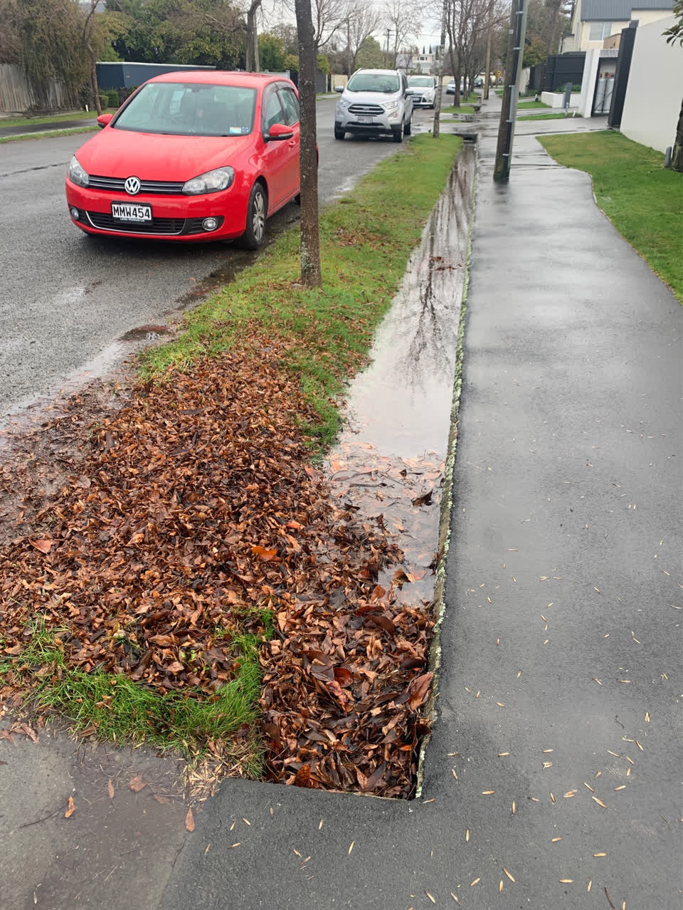 The photograph attached to this flooding report
