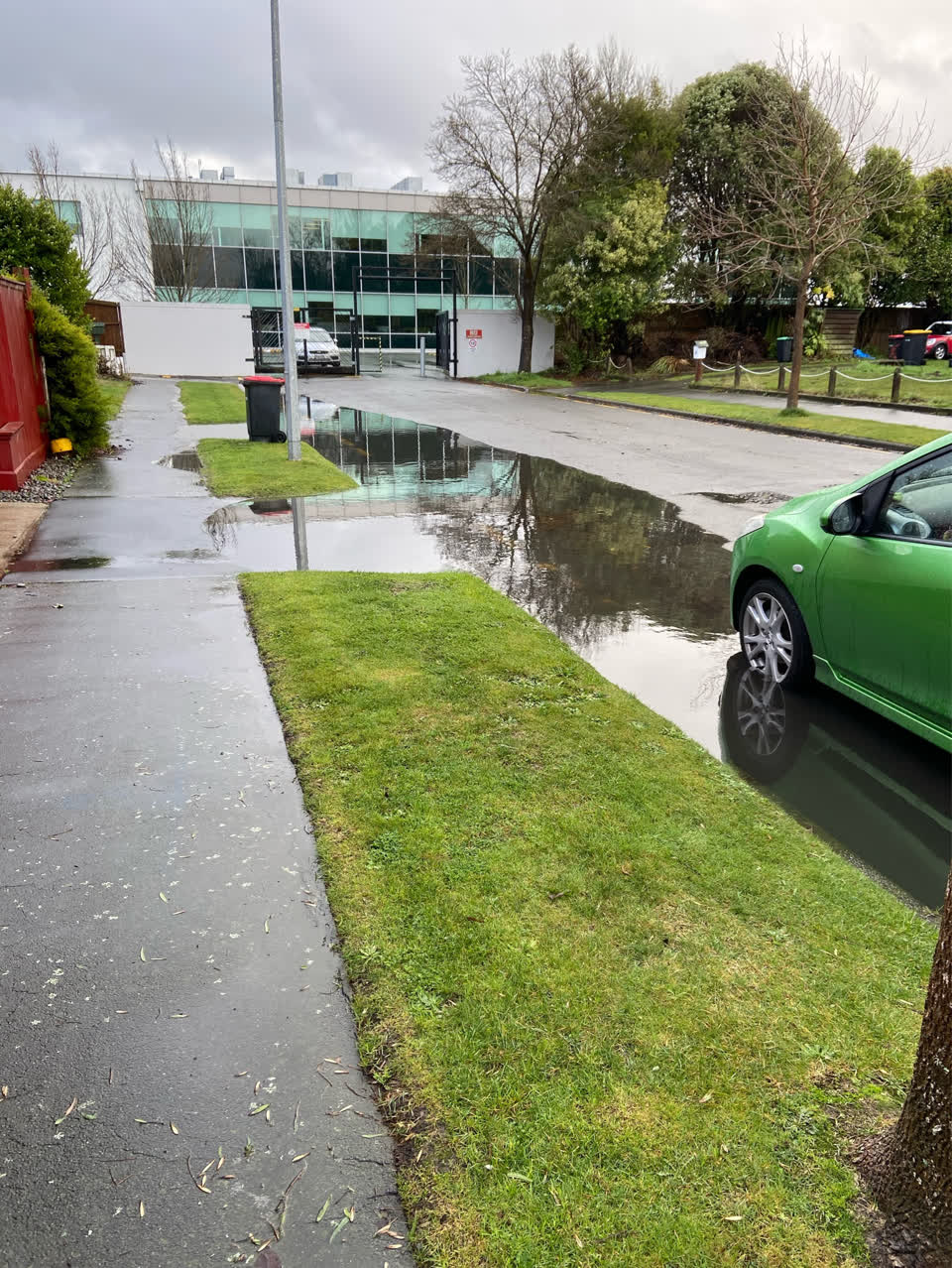 The photograph attached to this flooding report