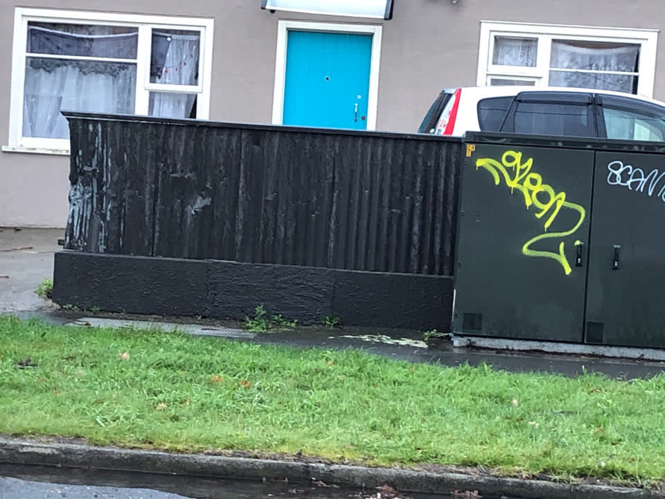 The photograph attached to this graffiti report