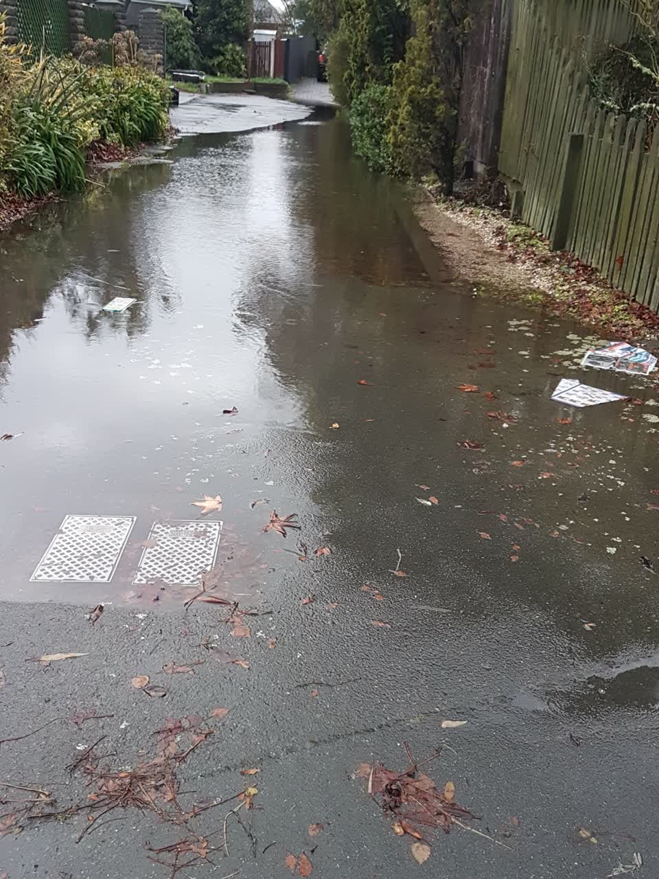 The photograph attached to this flooding report