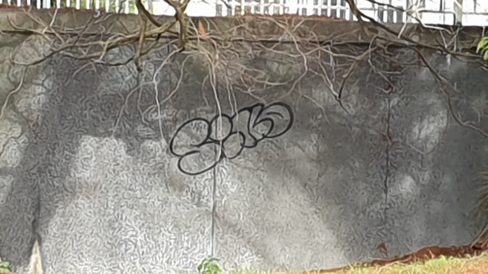 The photograph attached to this graffiti report