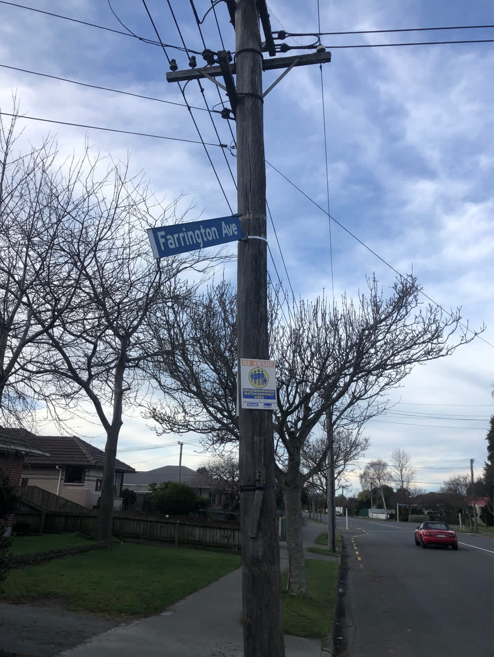 The photograph attached to this roading/streets report