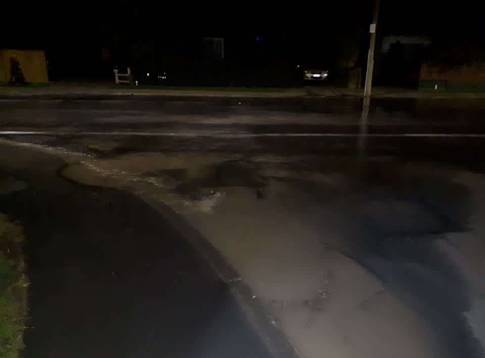 The photograph attached to this flooding report