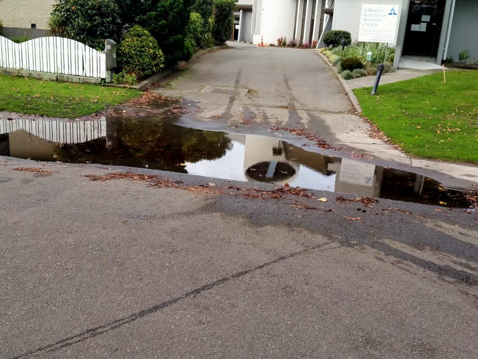 The photograph attached to this flooding report