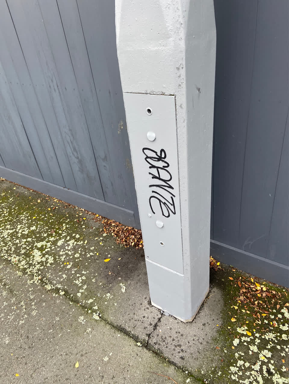 The photograph attached to this graffiti report