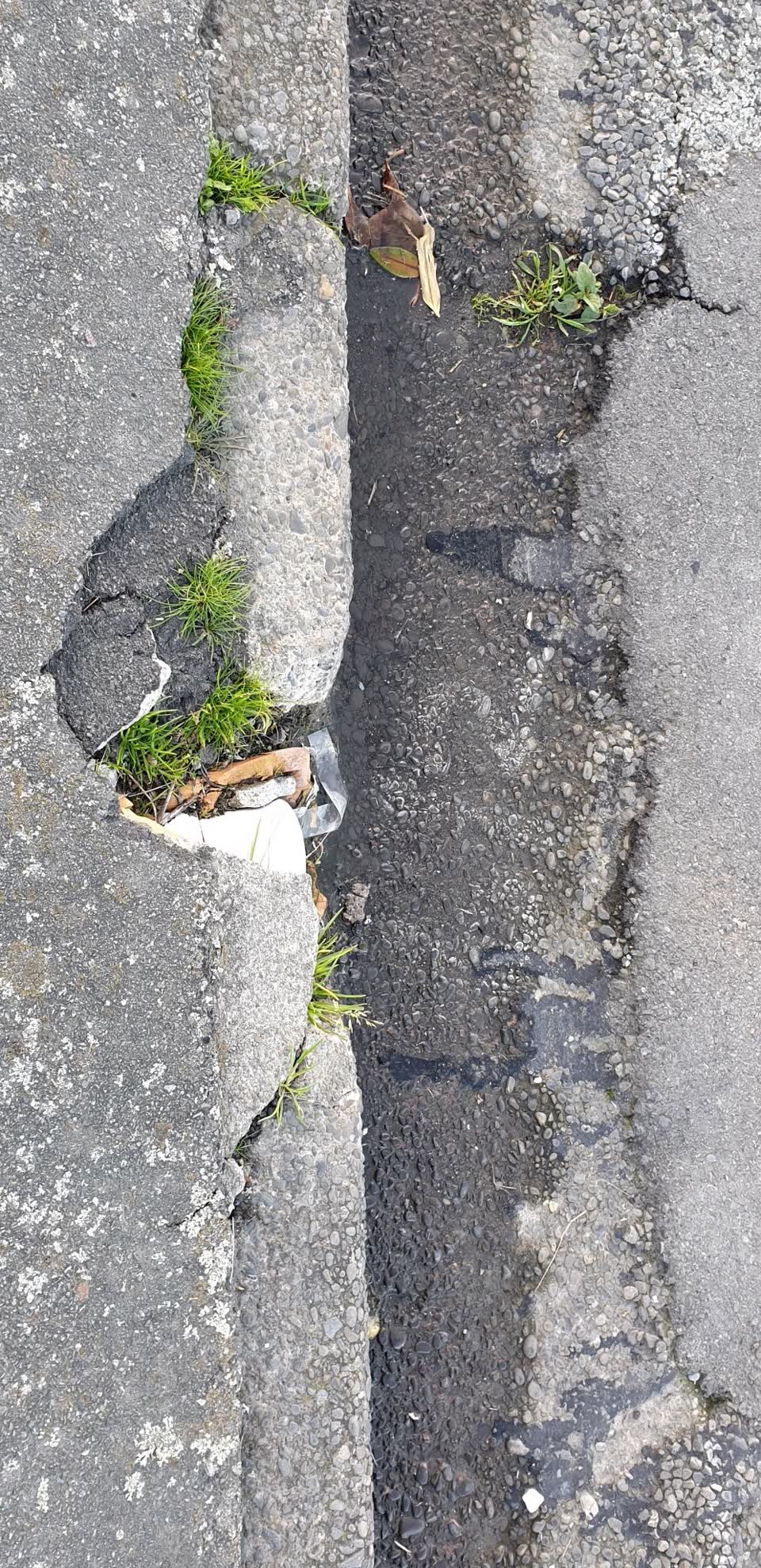 The photograph attached to this roading/streets report
