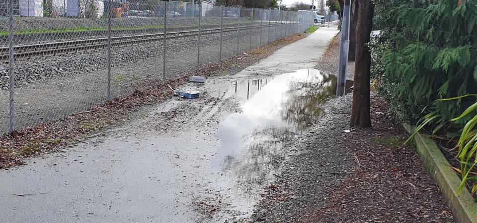 The photograph attached to this roading/streets report