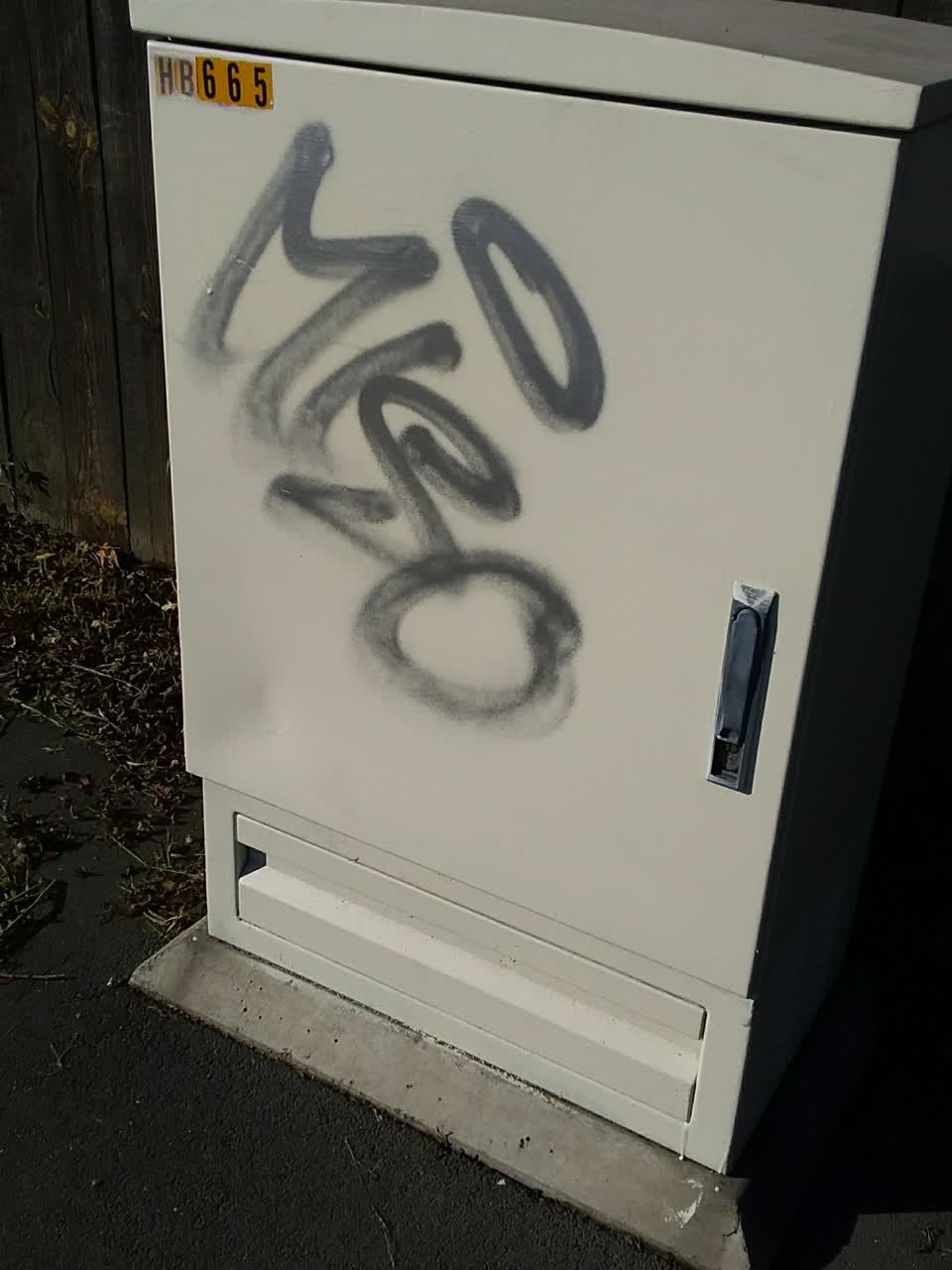The photograph attached to this graffiti report