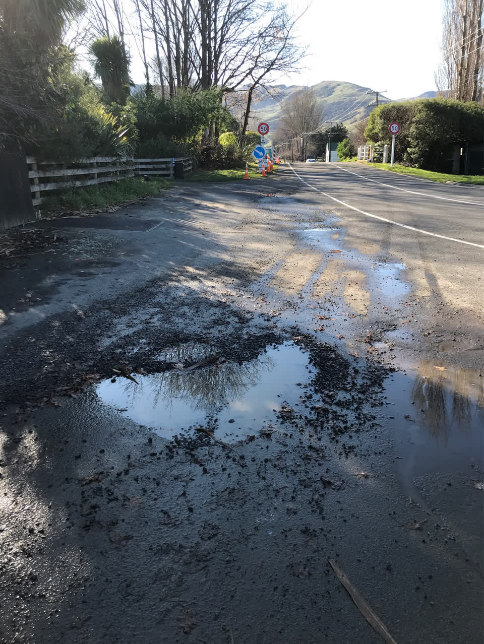 The photograph attached to this roading/streets report