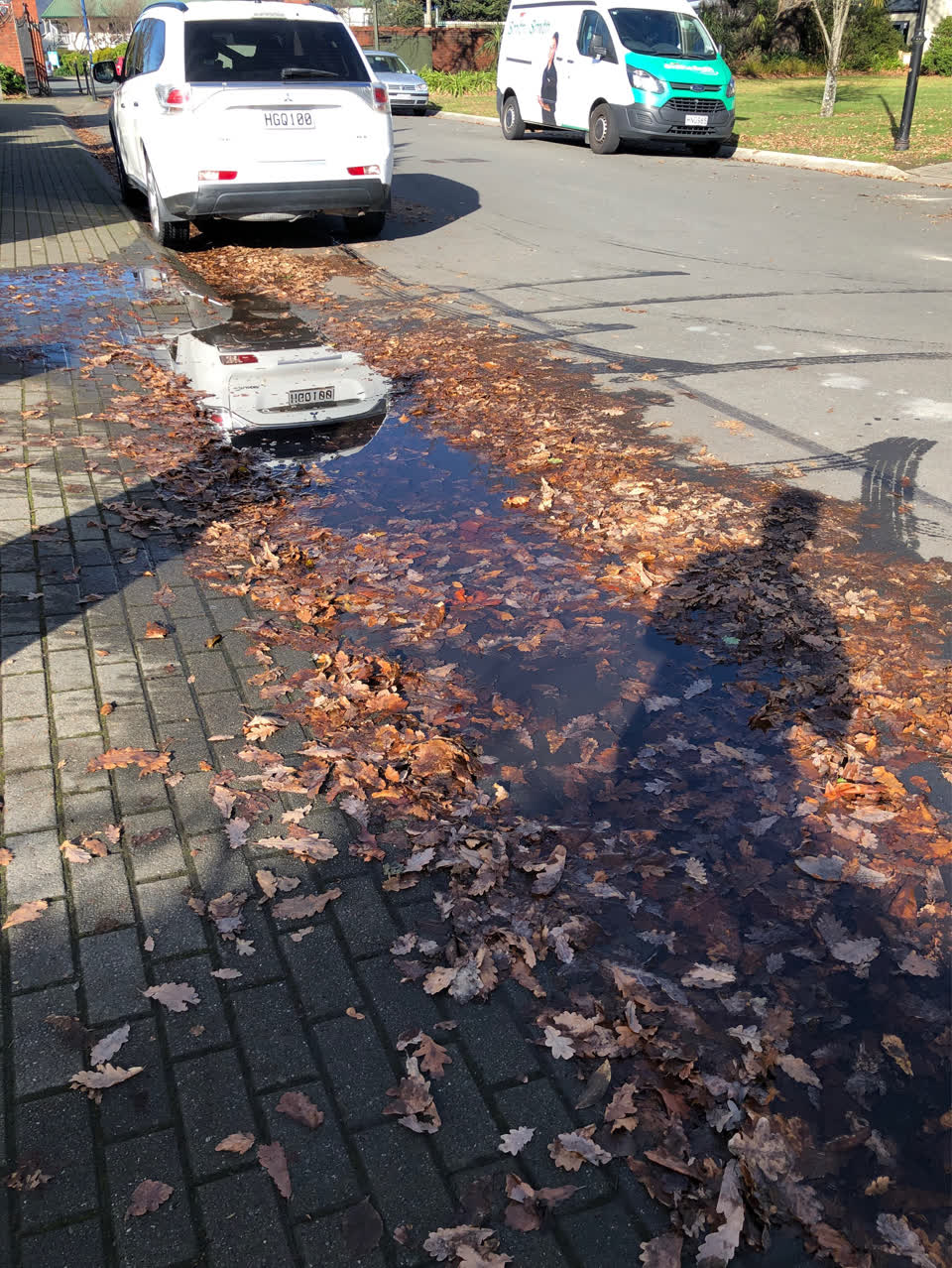 The photograph attached to this flooding report