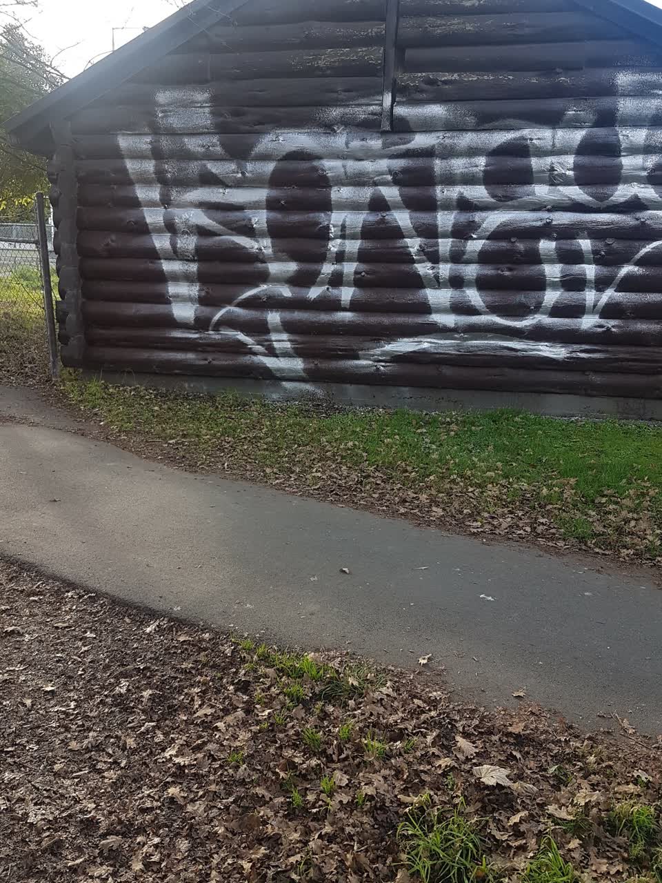 The photograph attached to this graffiti report