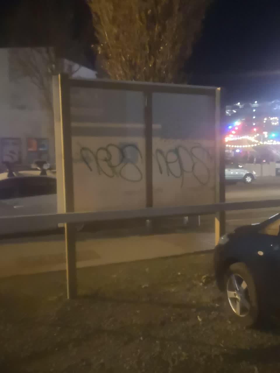 The photograph attached to this graffiti report