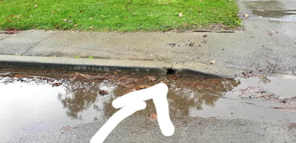 The photograph attached to this flooding report
