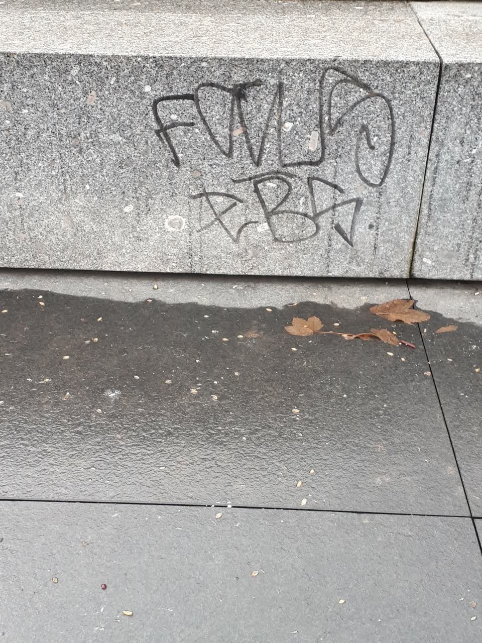 The photograph attached to this graffiti report