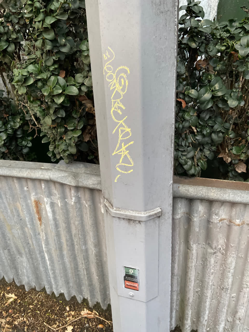 The photograph attached to this graffiti report