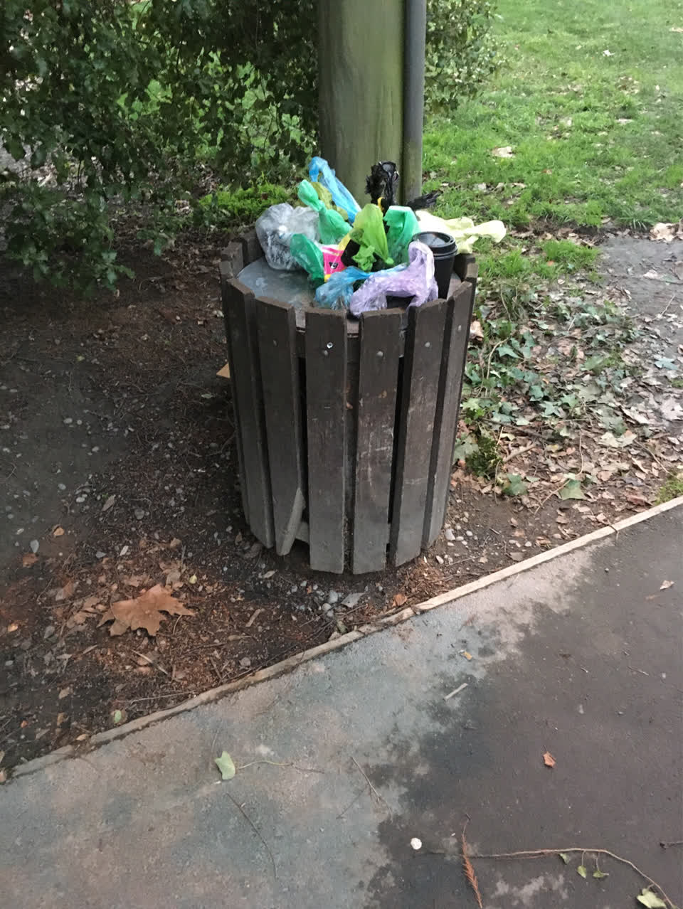 The photograph attached to this rubbish/recycling report