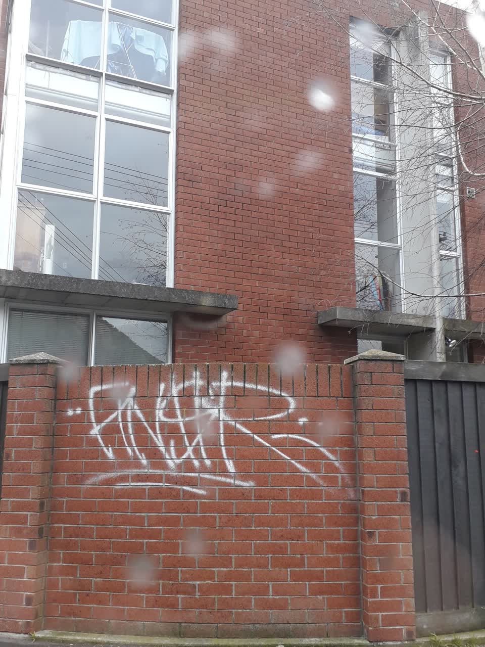 The photograph attached to this graffiti report