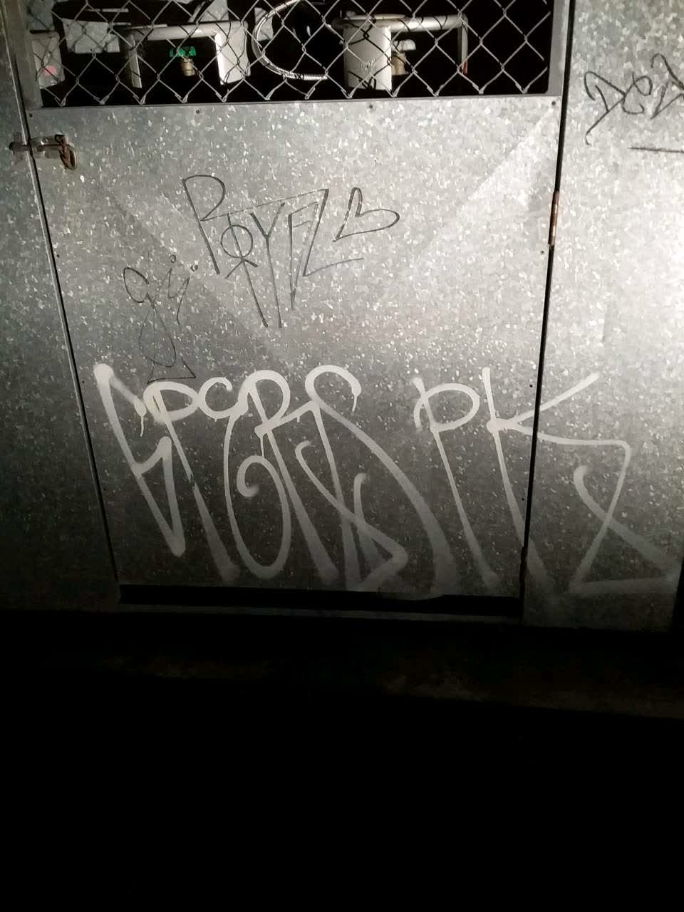 The photograph attached to this graffiti report