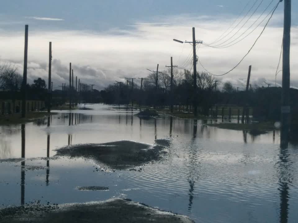 The photograph attached to this flooding report