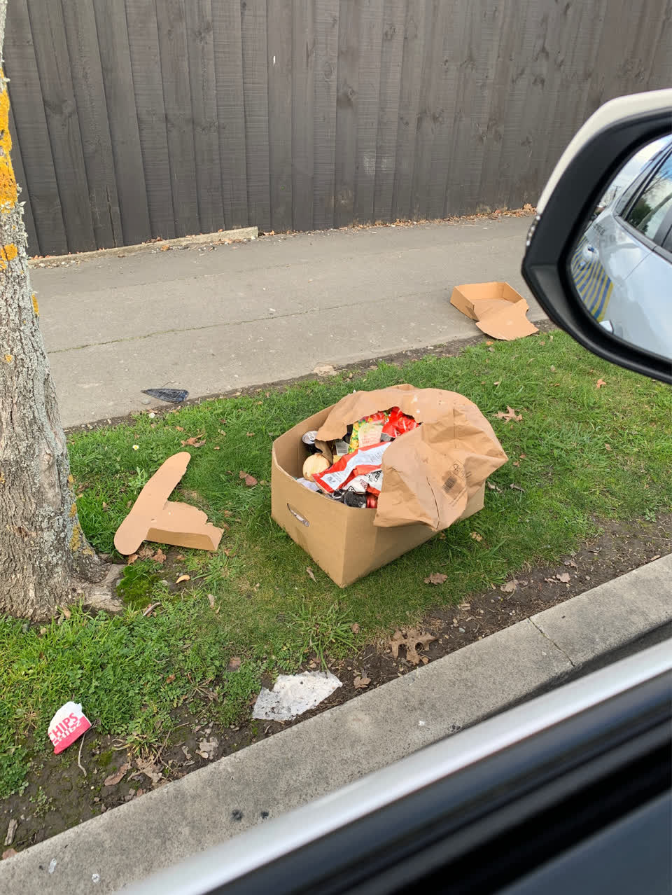 The photograph attached to this rubbish/recycling report