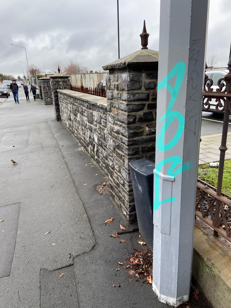 The photograph attached to this graffiti report