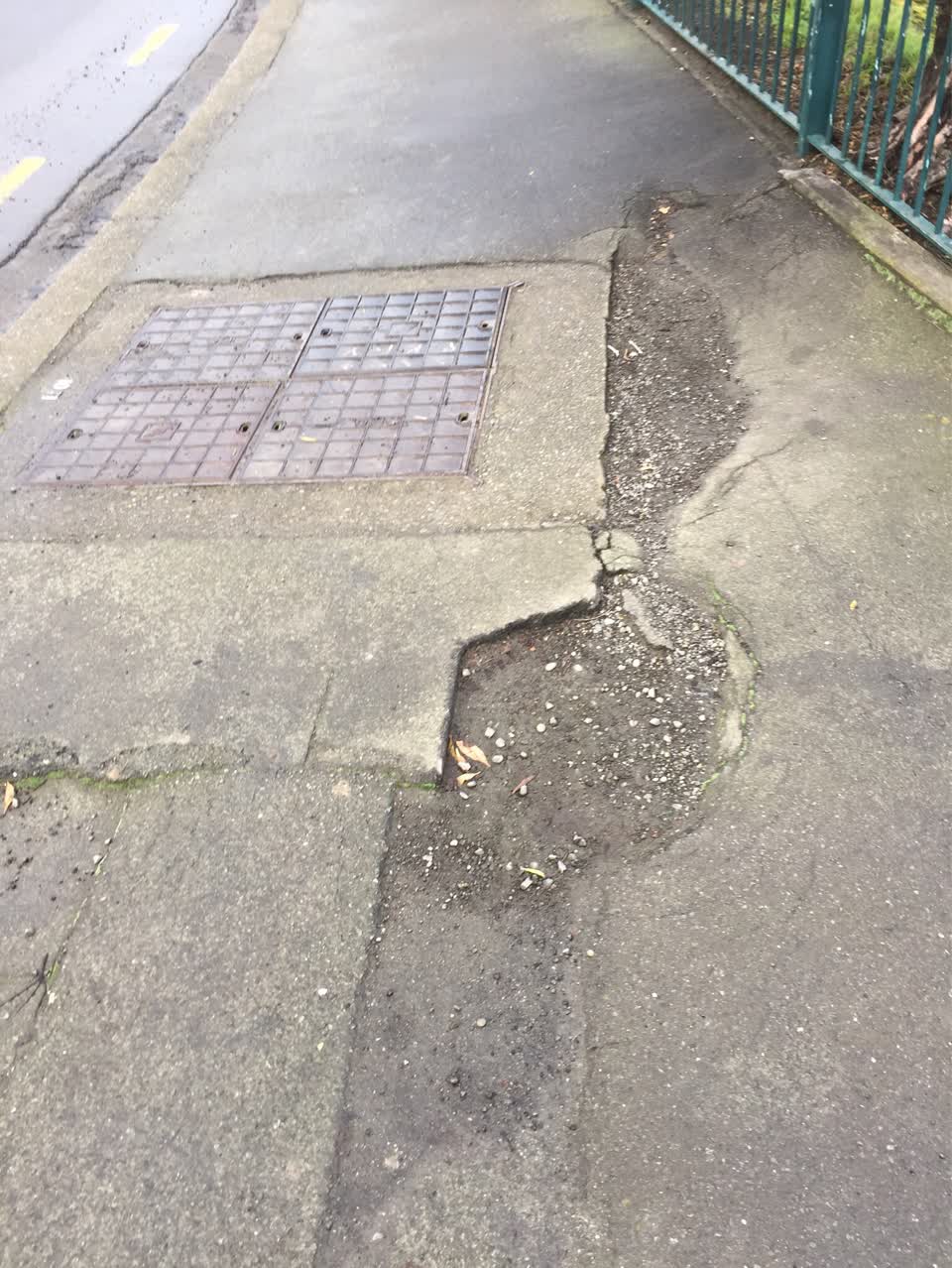 The photograph attached to this roading/streets report