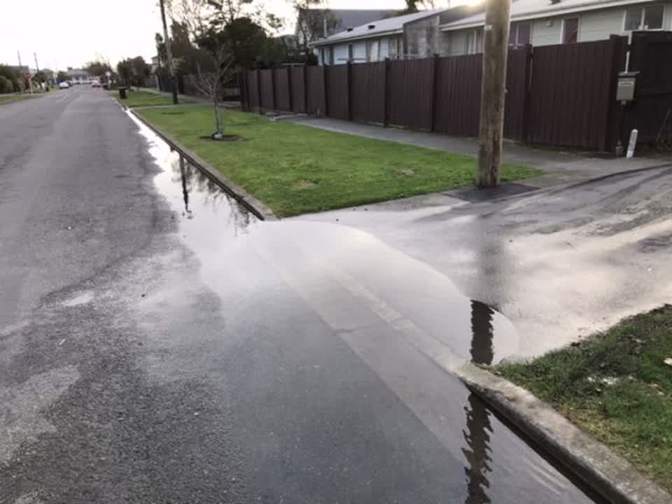 The photograph attached to this flooding report