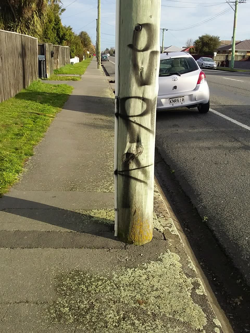The photograph attached to this graffiti report