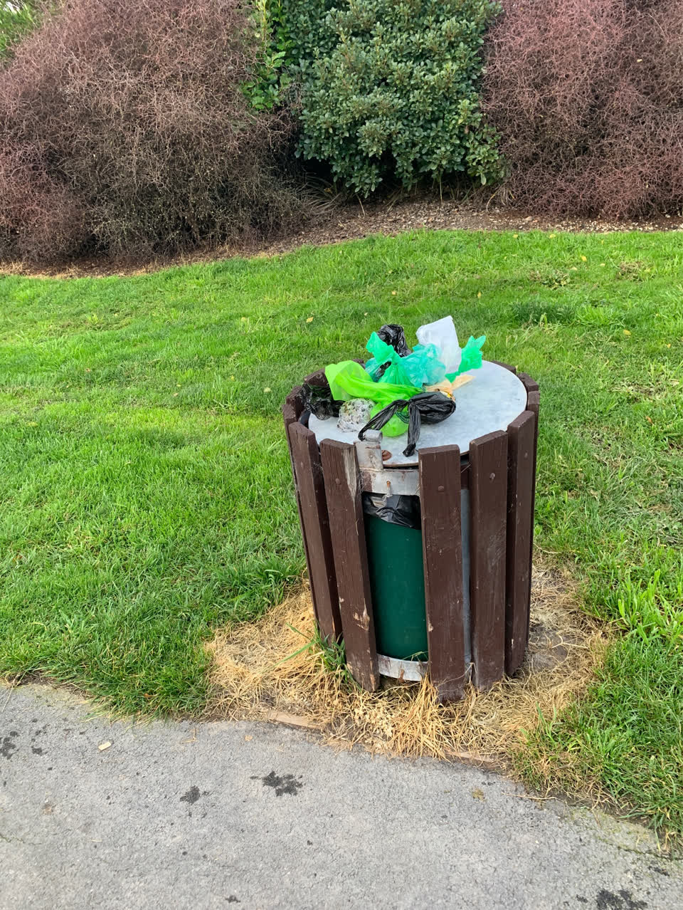 The photograph attached to this rubbish/recycling report