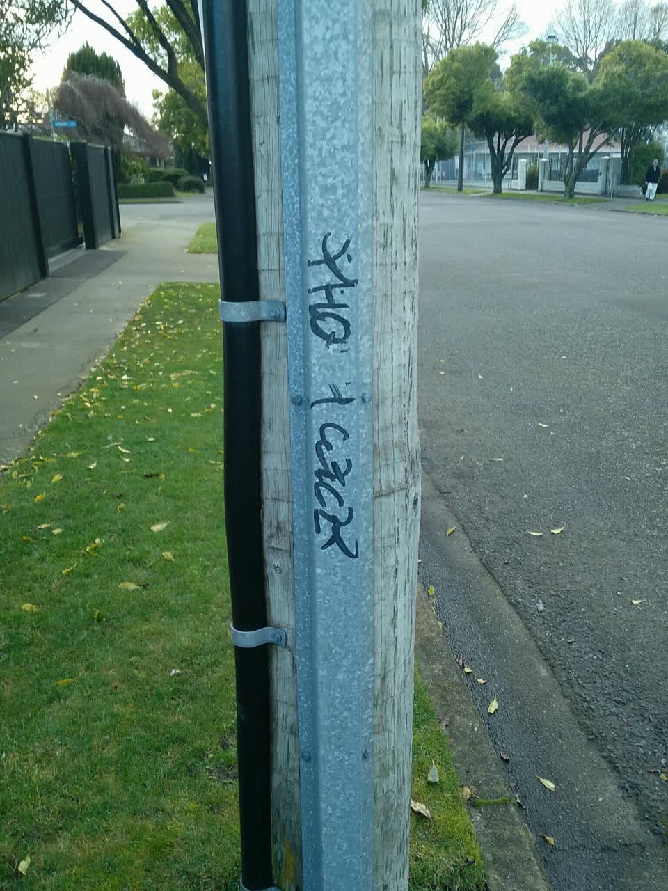The photograph attached to this graffiti report