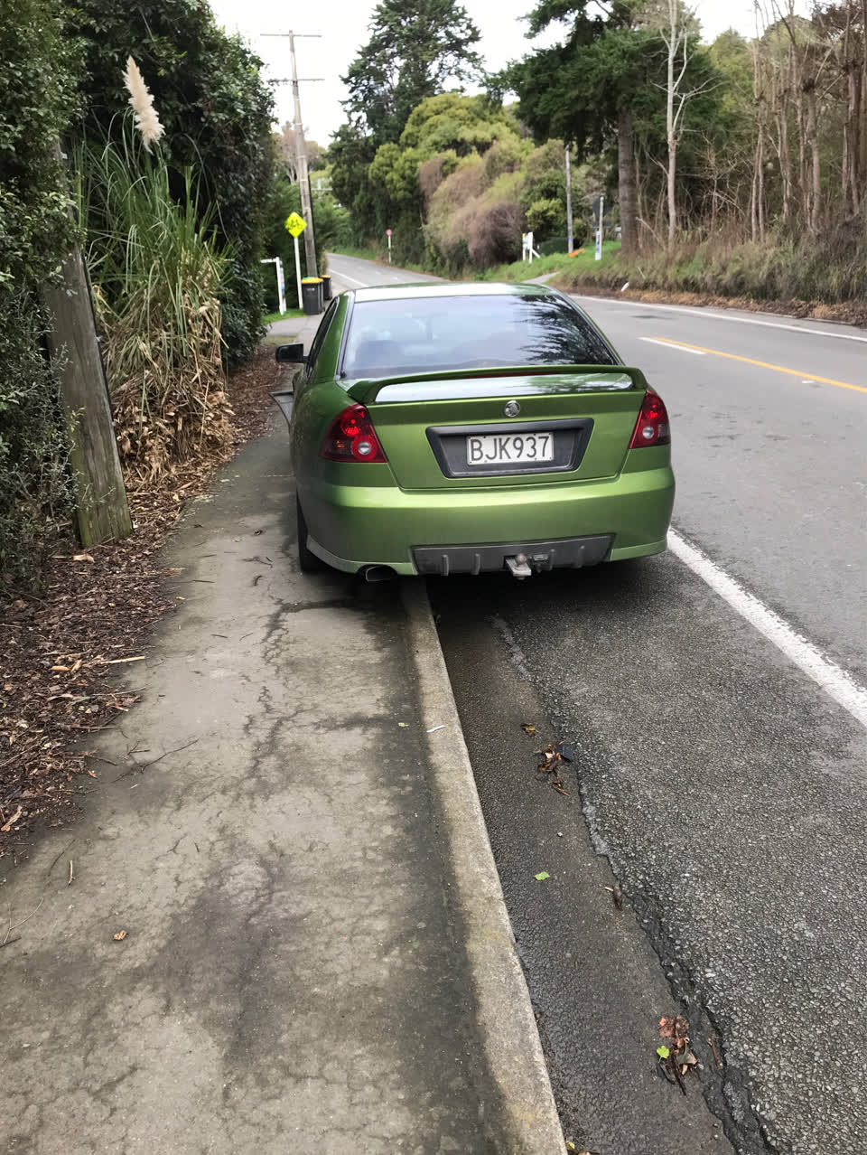 The photograph attached to this roading/streets report