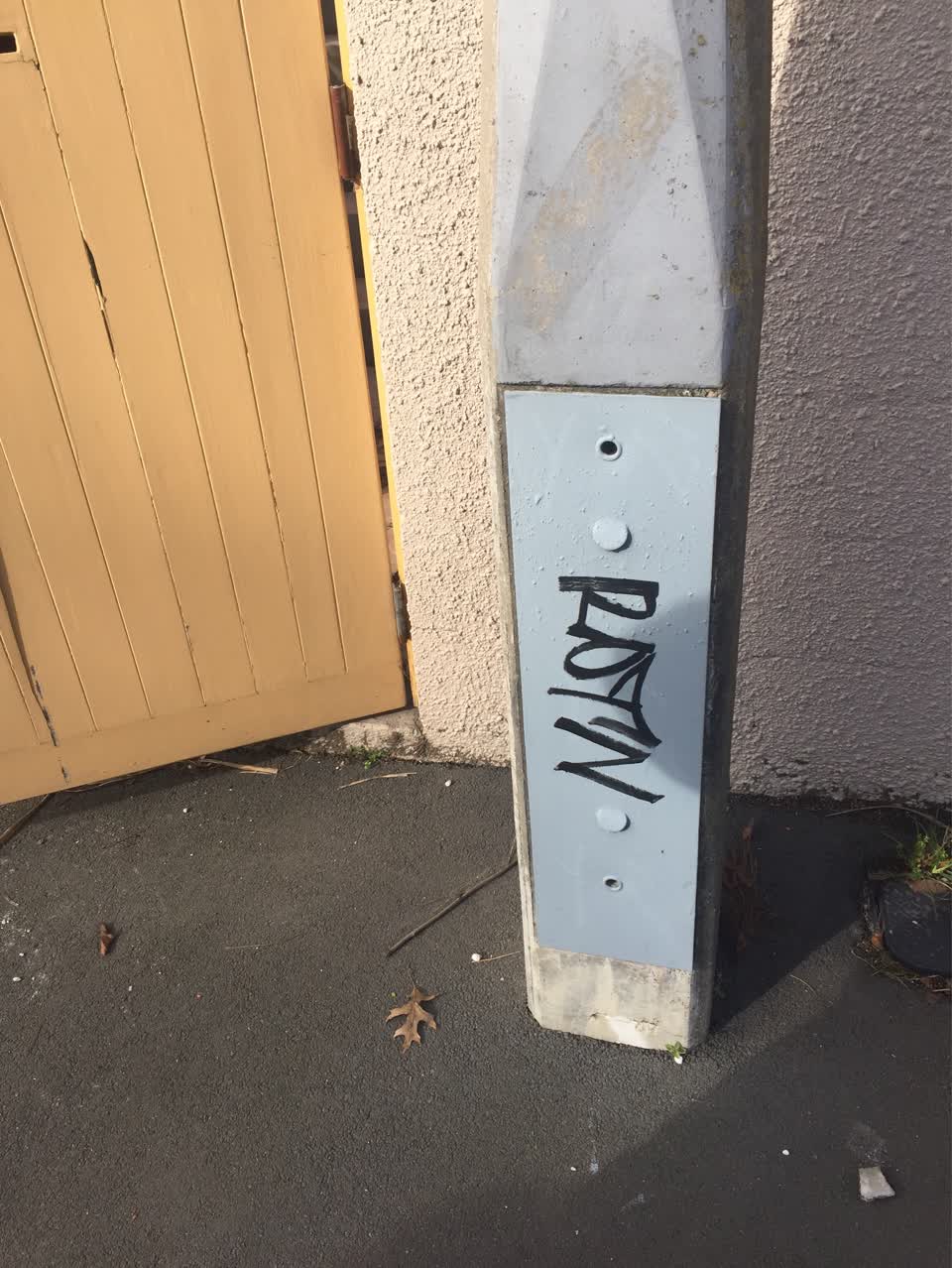The photograph attached to this graffiti report