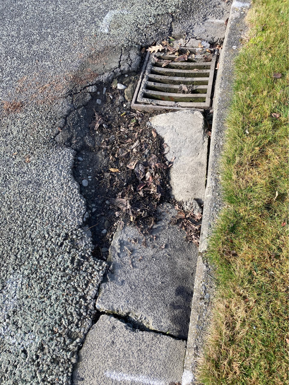 The photograph attached to this roading/streets report