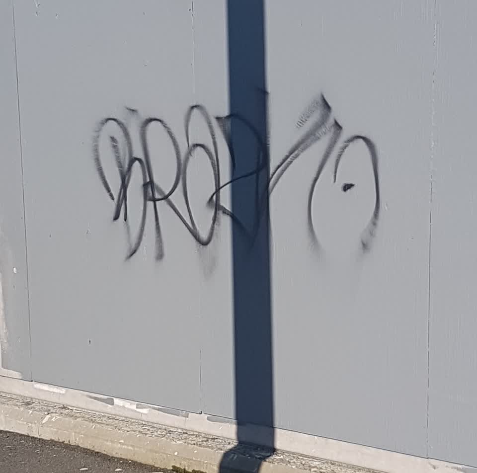 The photograph attached to this graffiti report