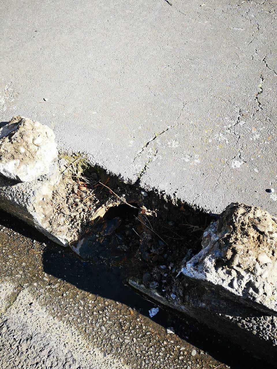 The photograph attached to this roading/streets report