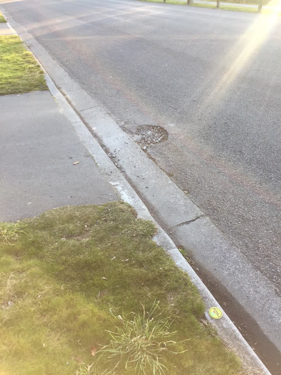 The photograph attached to this roading/streets report
