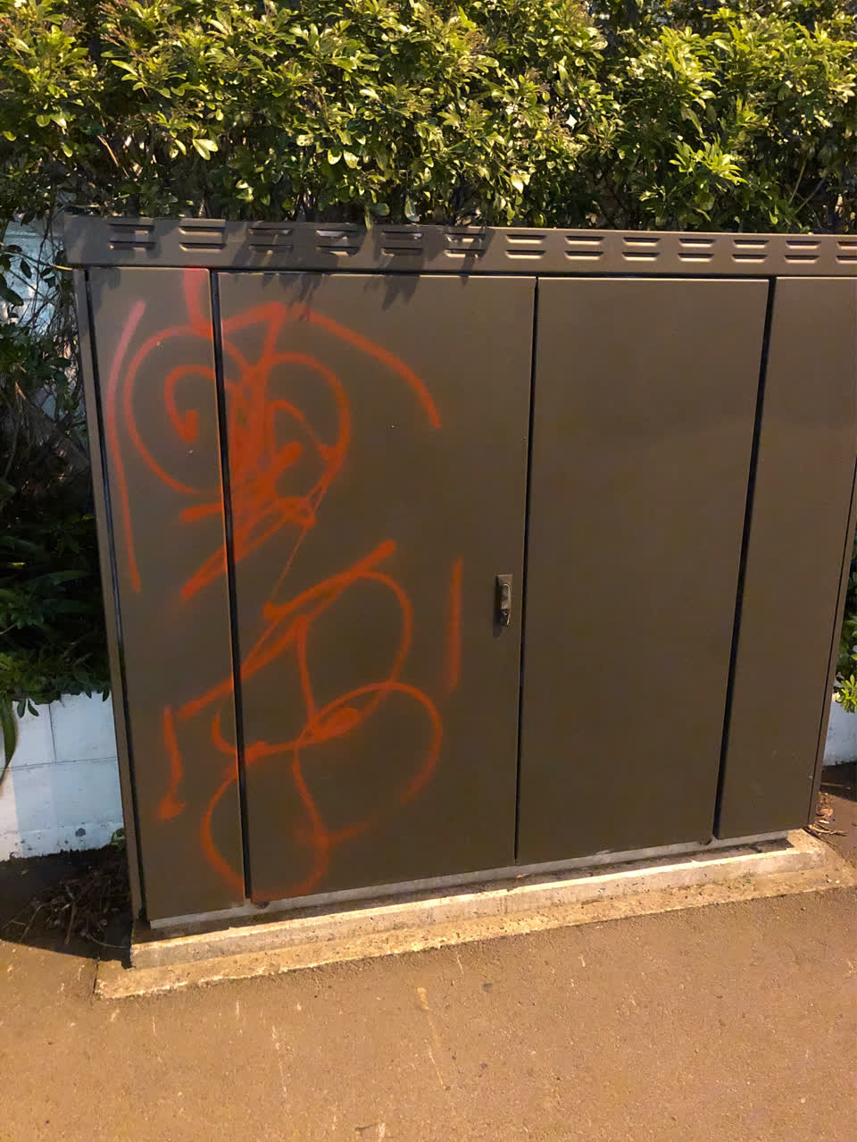 The photograph attached to this graffiti report