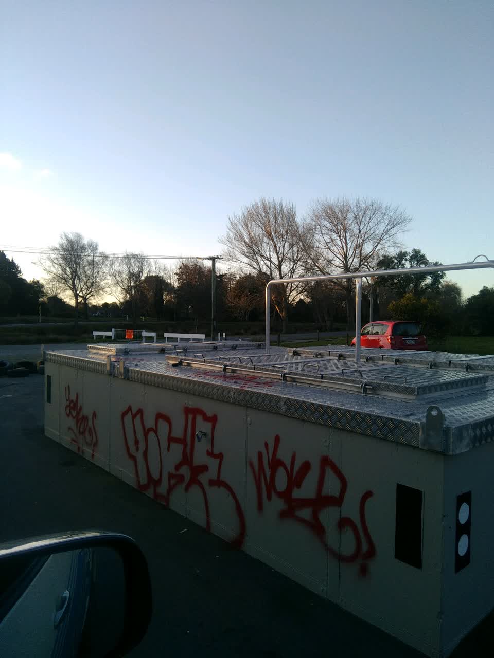 The photograph attached to this graffiti report