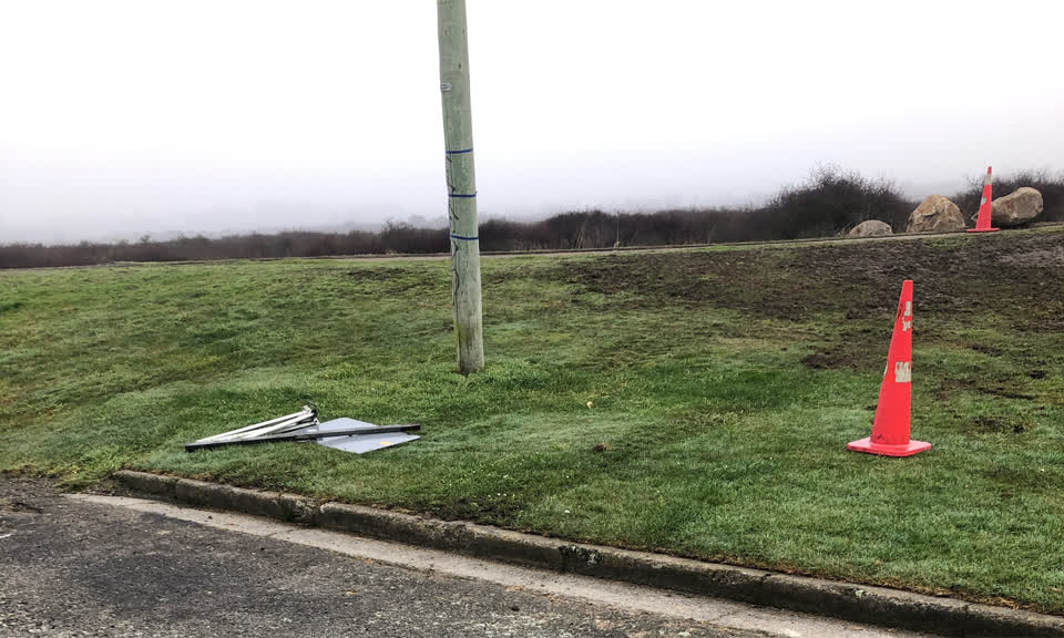 The photograph attached to this roading/streets report