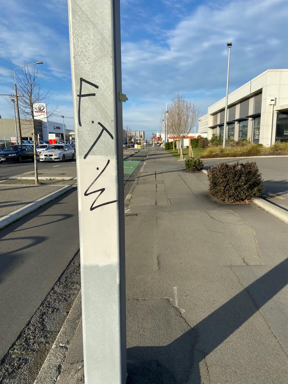 The photograph attached to this graffiti report