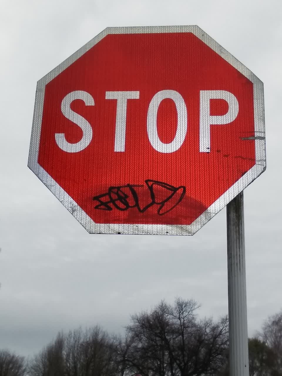 The photograph attached to this graffiti report
