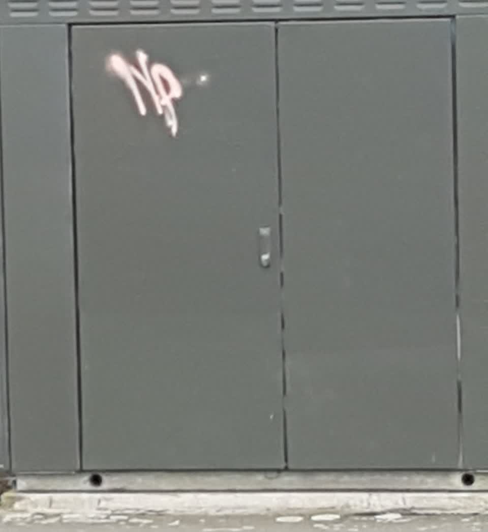 The photograph attached to this graffiti report