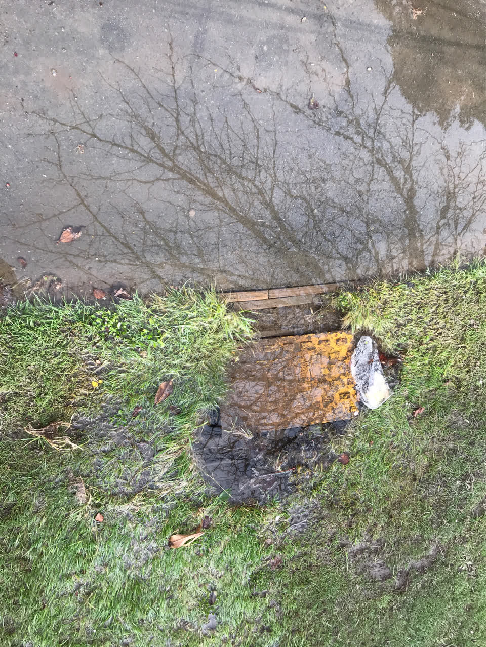 The photograph attached to this flooding report
