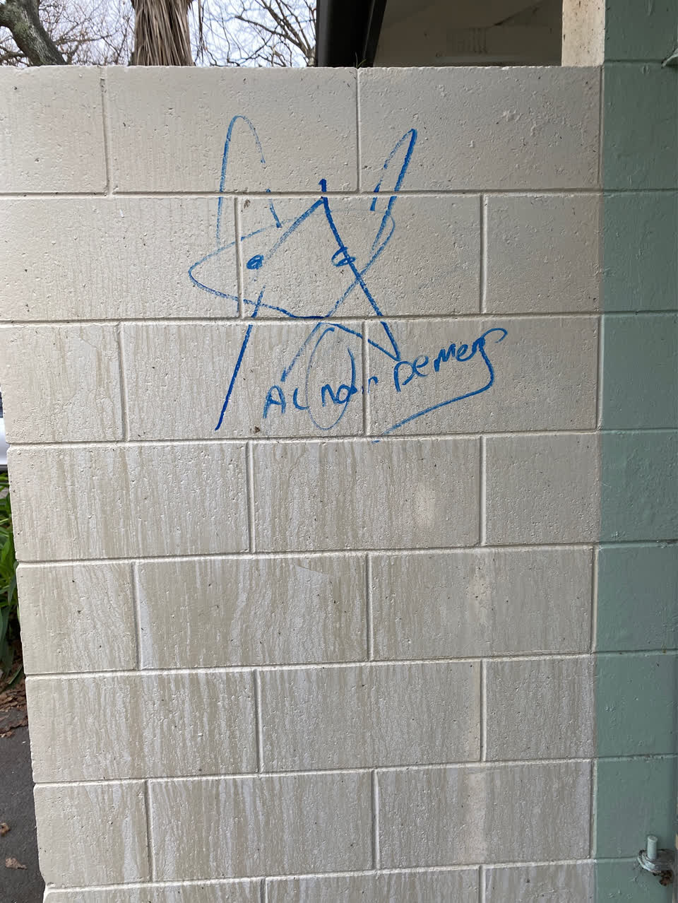 The photograph attached to this graffiti report