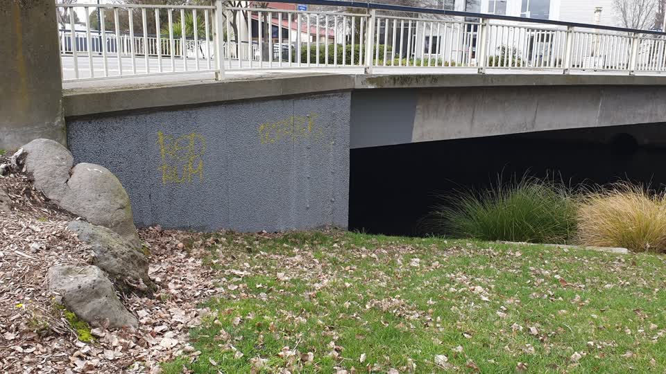 The photograph attached to this graffiti report